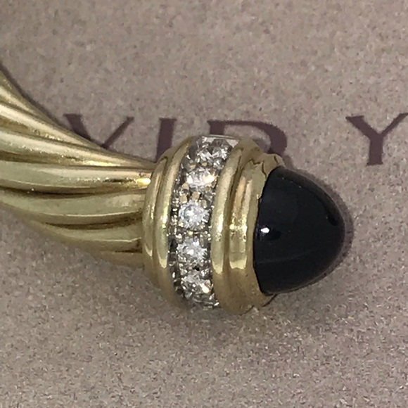 SOLD.  David Yurman 14k Diamond Onxy Bracelet - Picture 7 of 8
